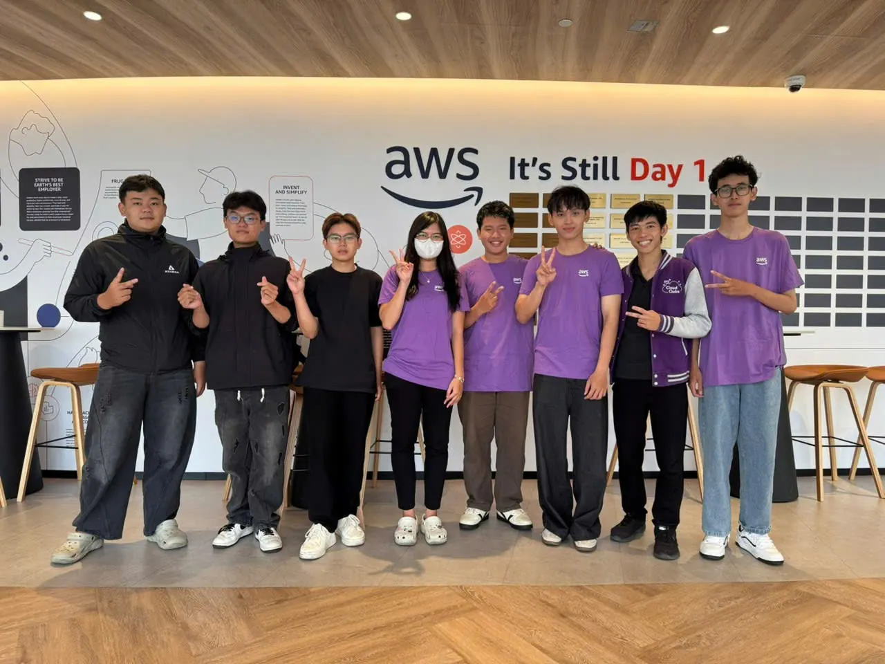 The FCAJ core team at the AWS office